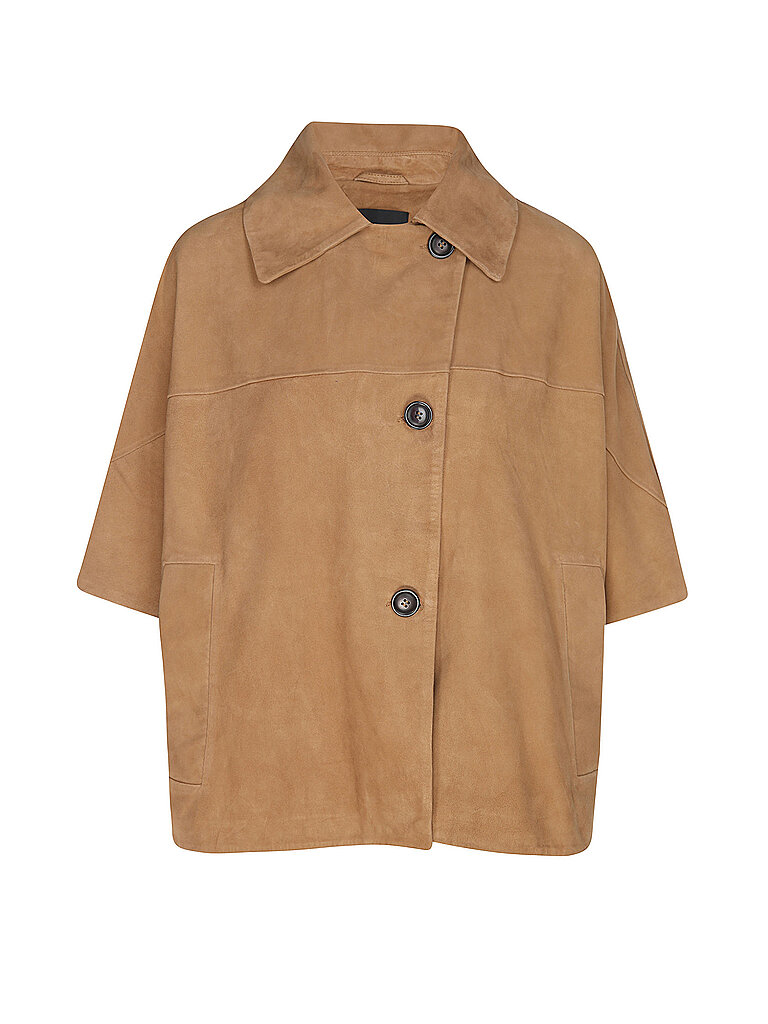 Chaqueta de cuero CLARA camel 36