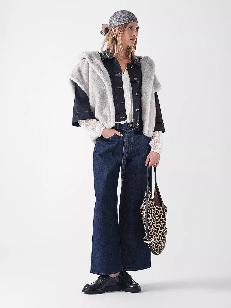 STUDIO AR | Chaqueta reversible con aspecto de piel de visón MINK | Gris