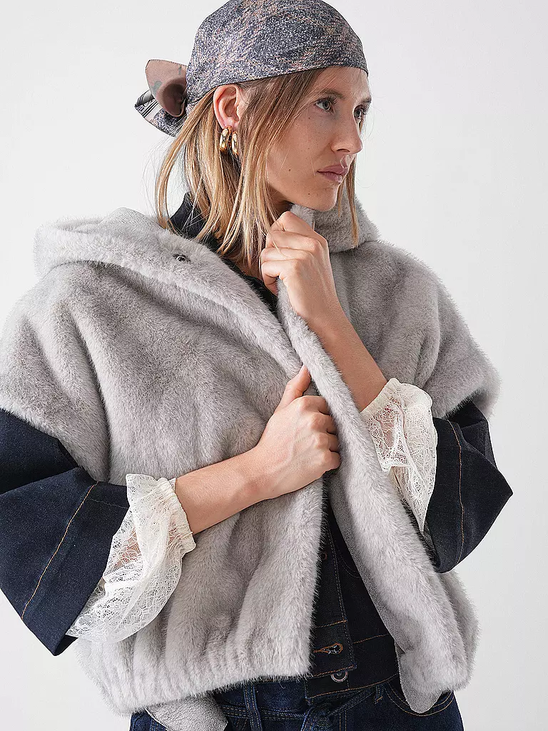 STUDIO AR | Chaqueta reversible con aspecto de piel de visón MINK | 