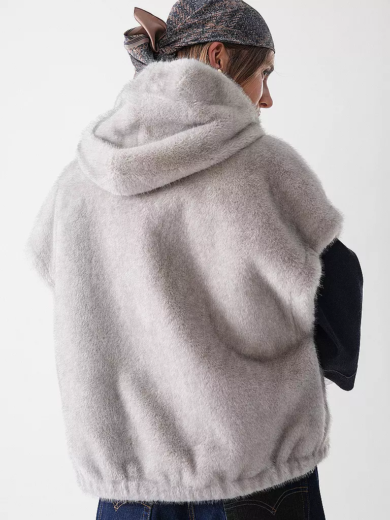 STUDIO AR | Chaqueta reversible con aspecto de piel de visón MINK | 