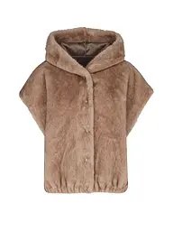 STUDIO AR | Chaqueta reversible con aspecto de piel de visón MINK | Camel
