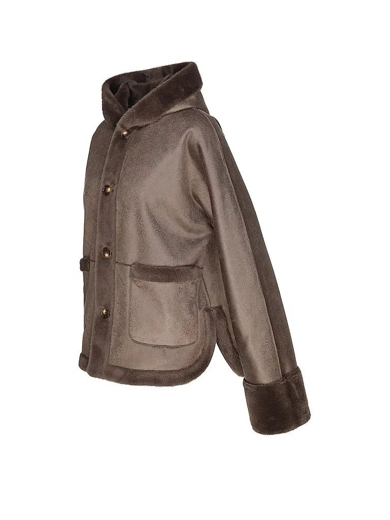 STUDIO AR | Chaqueta reversible con aspecto de piel RYLEE | Marrón