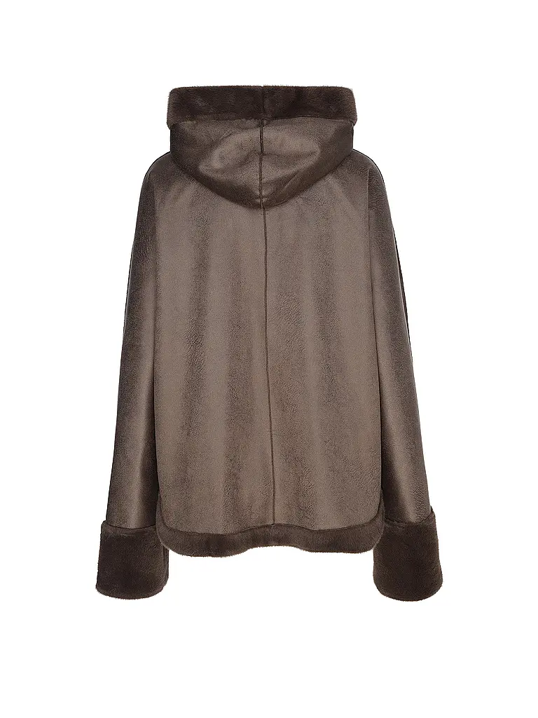 STUDIO AR | Chaqueta reversible con aspecto de piel RYLEE | Marrón