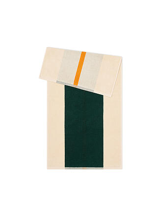 SUITE702 | Toalla 50x100cm ALGODÓN PEINADO Verde Oscuro/Naranja