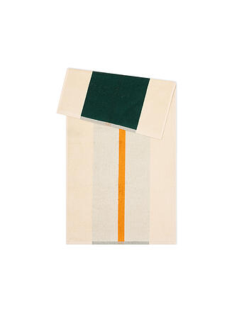 SUITE702 | Toalla 50x100cm ALGODÓN PEINADO Verde Oscuro/Naranja