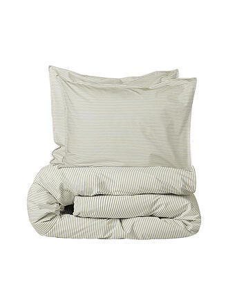 SUITE702 | Percal Ropa de cama 70x90cm/140x200cm Oliva-Crudo