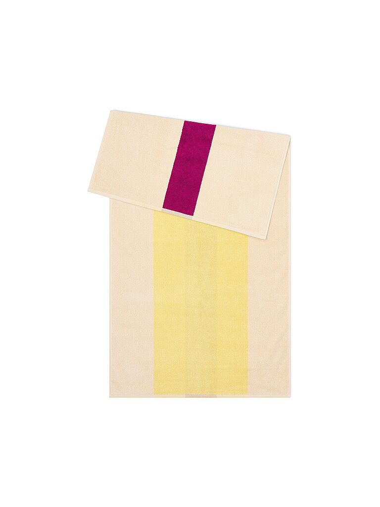 Toalla de ducha 70x140cm ALGODÓN PEINADO Amarillo/Fucsia amarillo