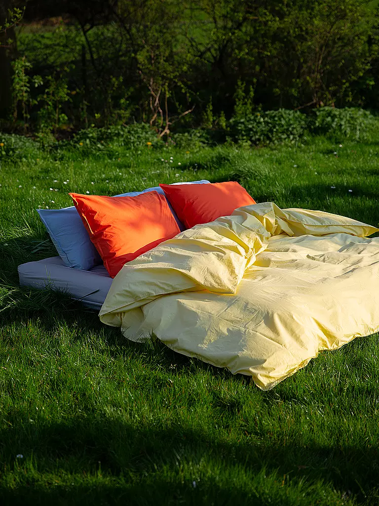 SUITE702 | Ropa de cama de percal 70x90cm/140x200cm Amarillo Mantequilla | 