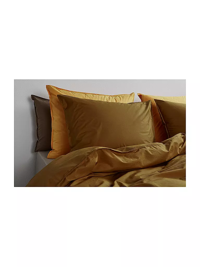 SUITE702 | Ropa de cama de percal 70x90cm/140x200cm Caqui Oro | Marrón