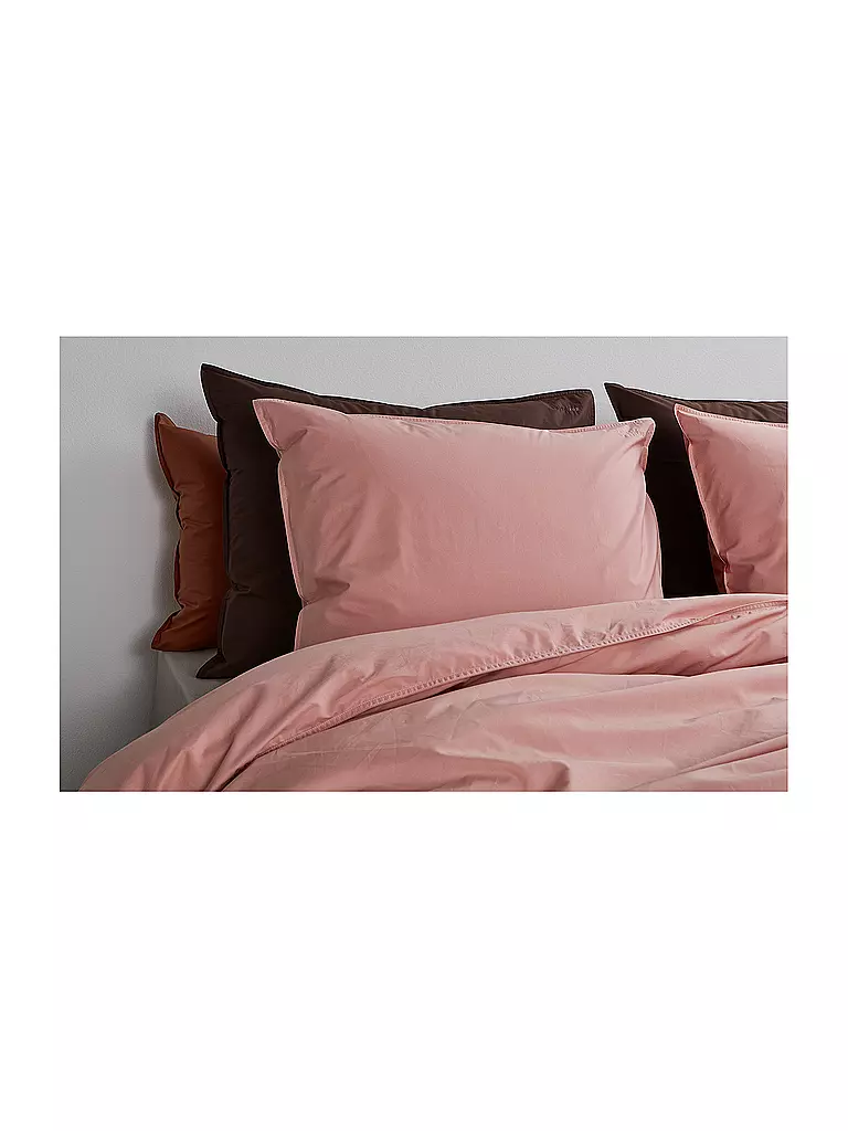 SUITE702 | Ropa de cama de percal 70x90cm/140x200cm Rosa empolvado | Rosa