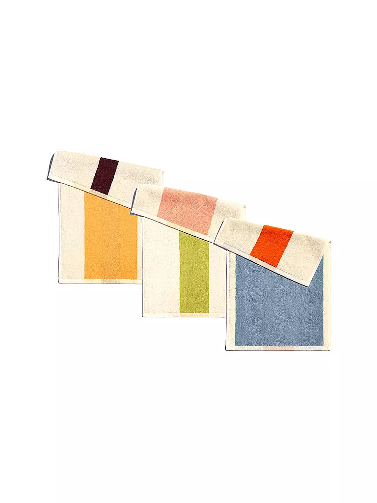 SUITE702 | Set de toallas de tocador 3x 30x50cm MARTENS AND MARTENS Lima/Amarillo/Azul cielo | Multicolor