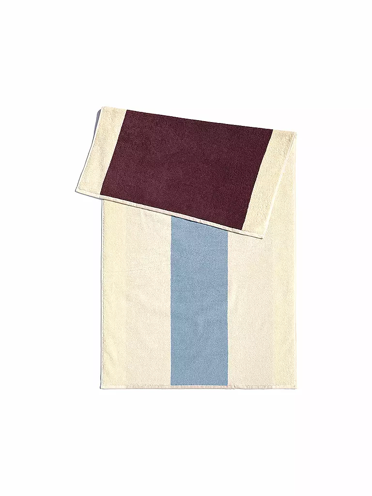 SUITE702 | Toalla 50x100cm MARTENS AND MARTENS Azul Cielo/Burdeos | Rojo oscuro