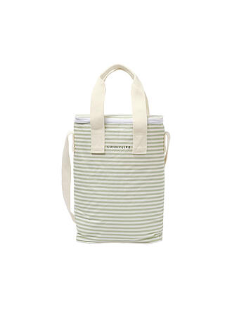 SUNNYLIFE | Bolsa térmica ligera para bebidas - Rayas de salvia marina