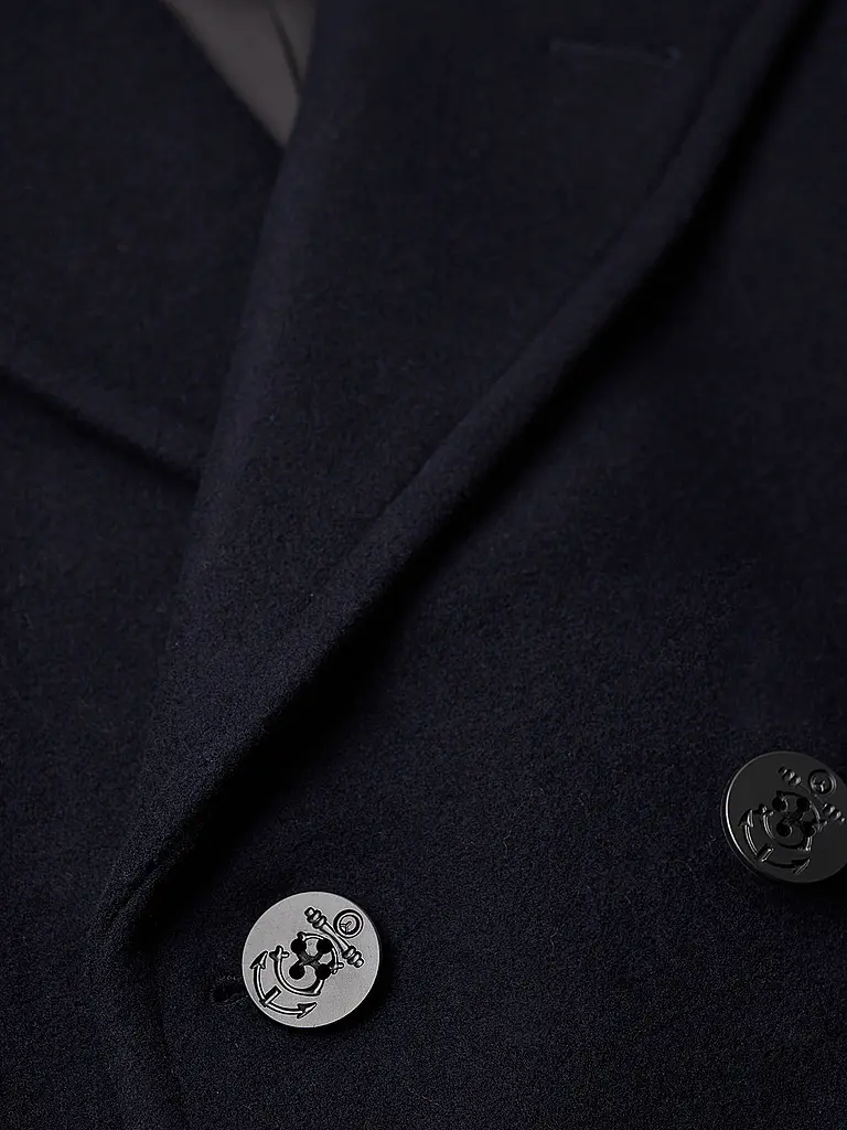 SUPERDRY | Abrigo de lana | Azul oscuro