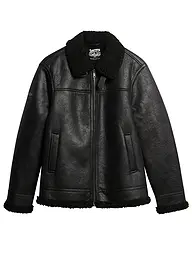 SUPERDRY | Blusón de imitación de cuero | Negro