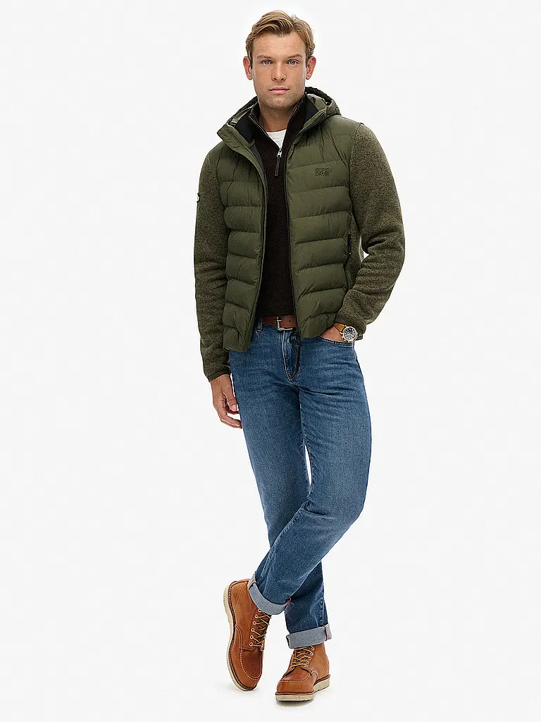 SUPERDRY | Cárdigan con capucha | Oliva