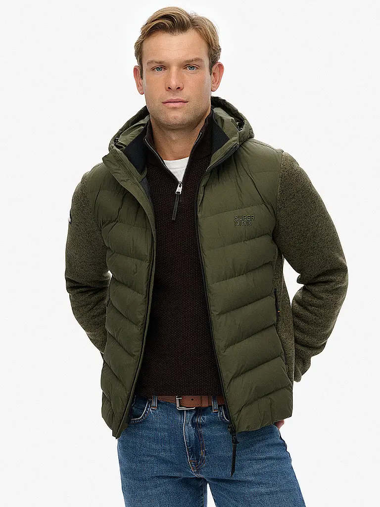SUPERDRY | Cárdigan con capucha | Oliva