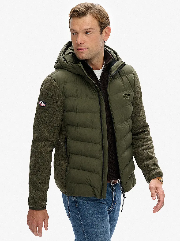 SUPERDRY | Cárdigan con capucha | Oliva