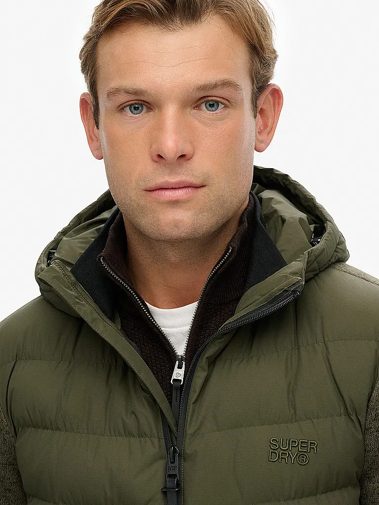 SUPERDRY | Cárdigan con capucha | Oliva