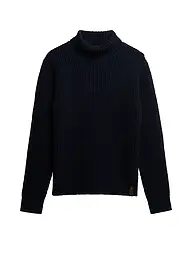 SUPERDRY | Camiseta de cuello alto | Azul oscuro