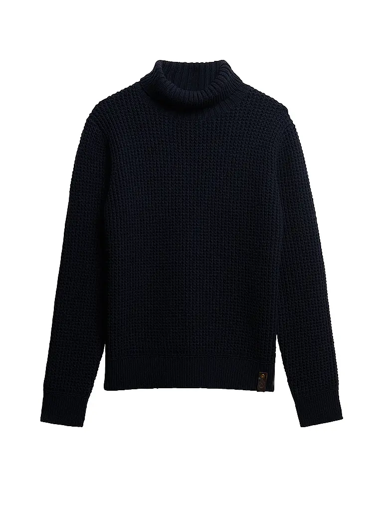 SUPERDRY | Camiseta de cuello alto | Azul oscuro