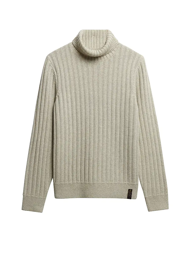 SUPERDRY | Camiseta de cuello alto | Beige