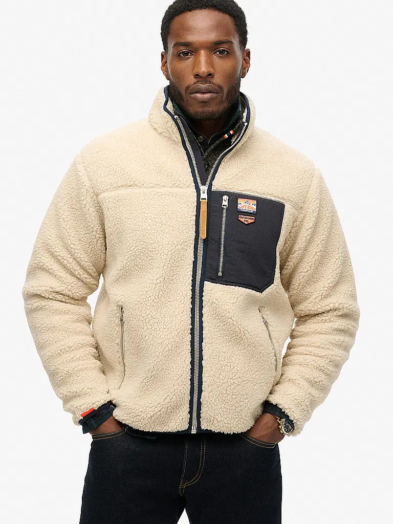 SUPERDRY | Fleecejacke | Beige