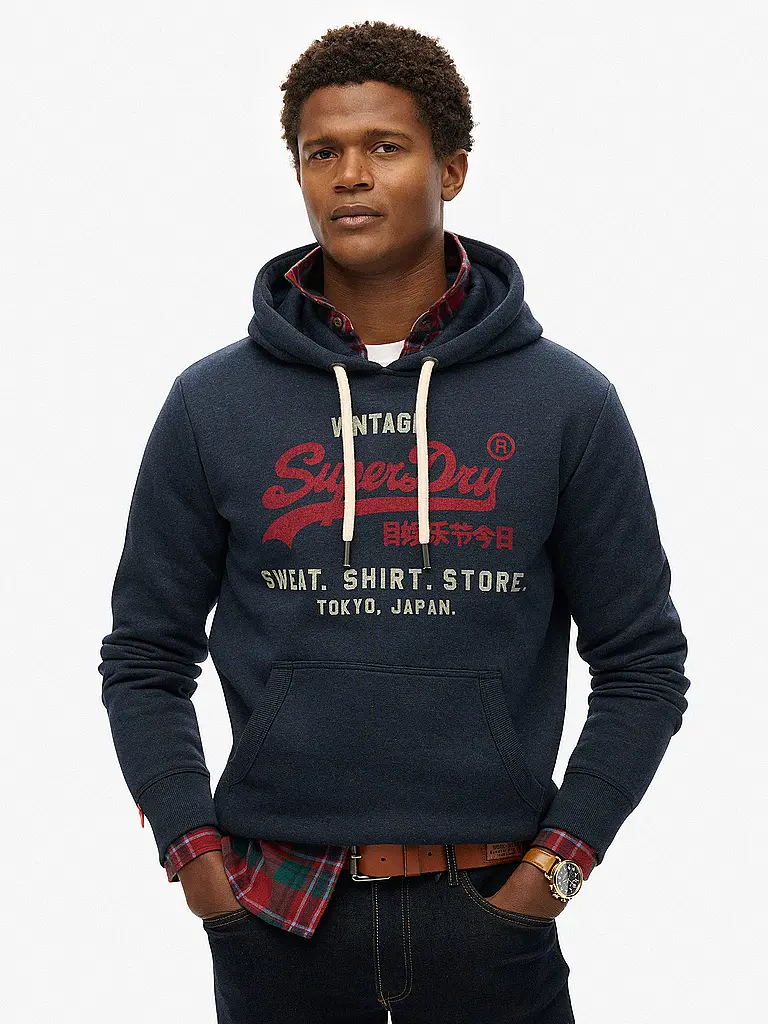 SUPERDRY | Kapuzensweater - Hoodie | Azul oscuro