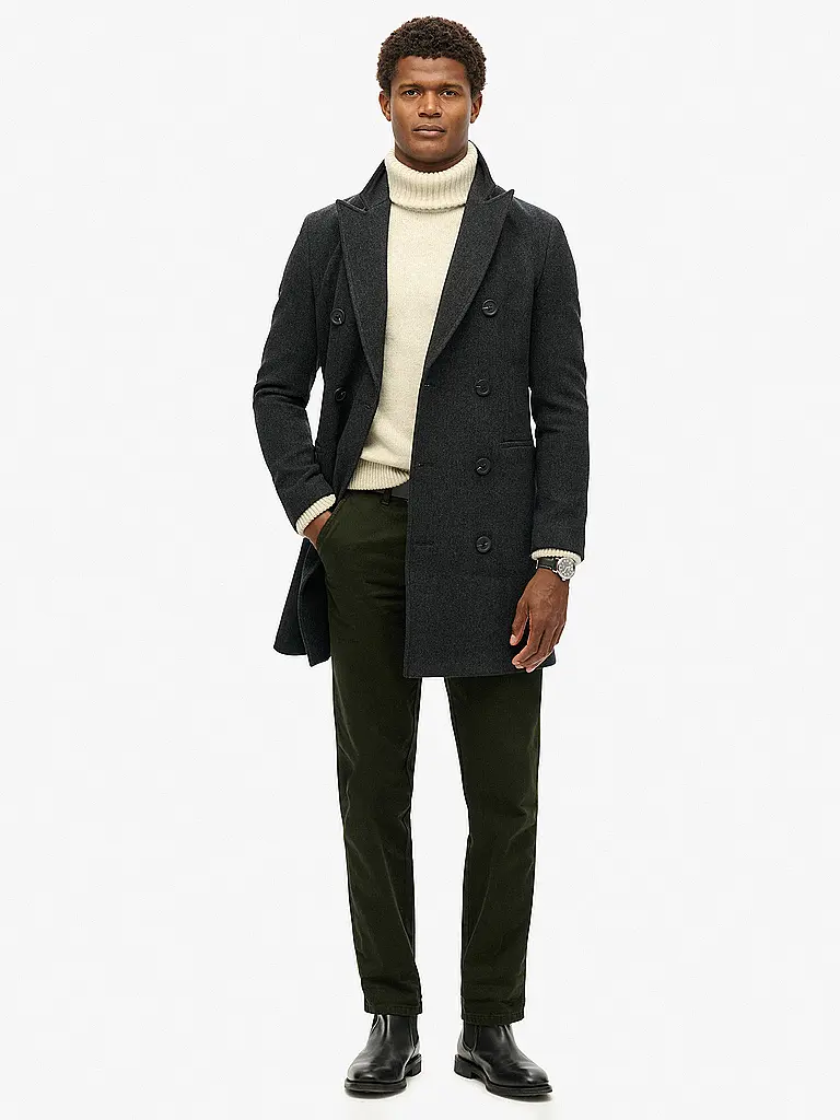 SUPERDRY | Producto: Abrigo de lana | Negro