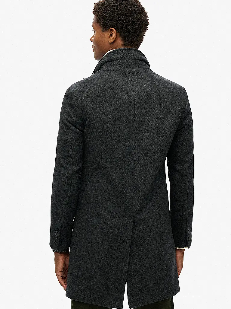 SUPERDRY | Producto: Abrigo de lana | Negro