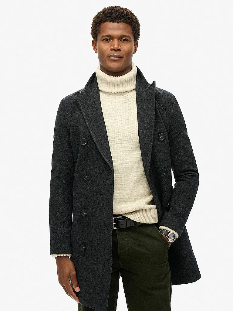 SUPERDRY | Producto: Abrigo de lana | Negro