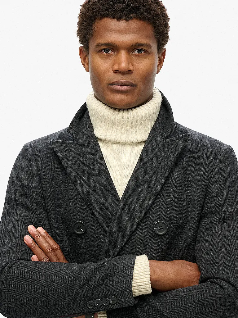 SUPERDRY | Producto: Abrigo de lana | Negro