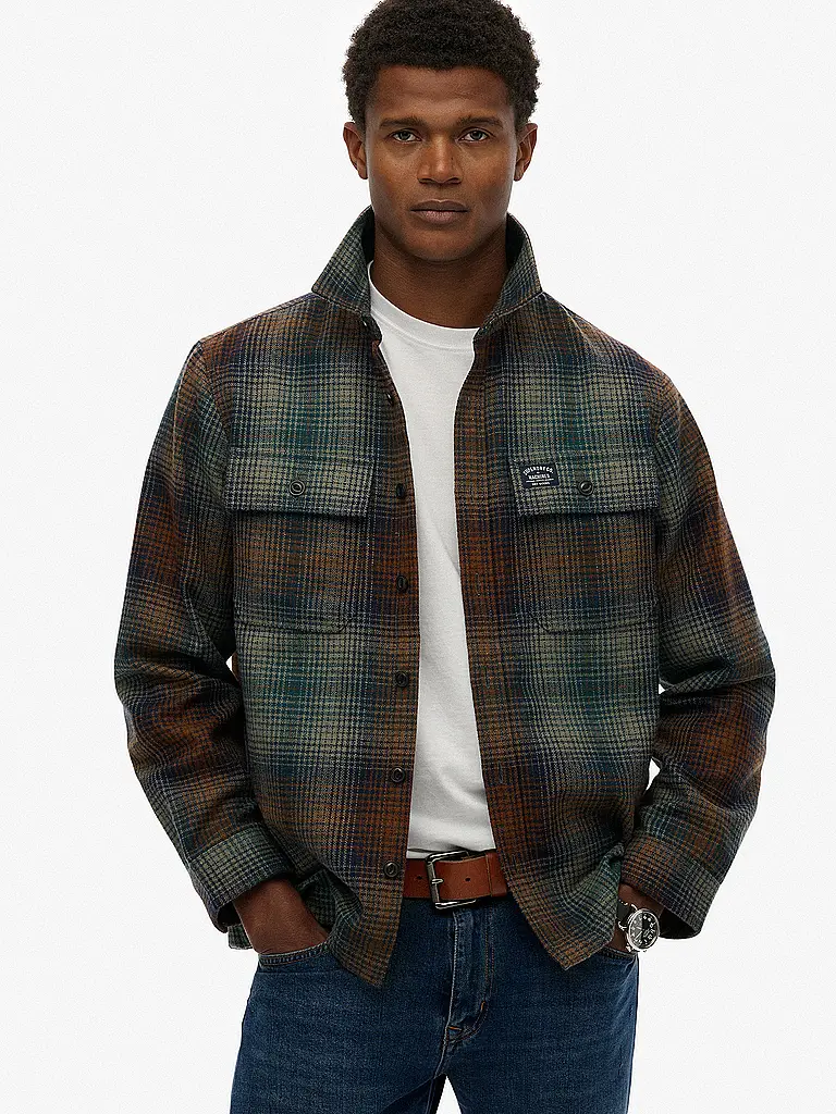 SUPERDRY | Sobrecamisa | Marrón