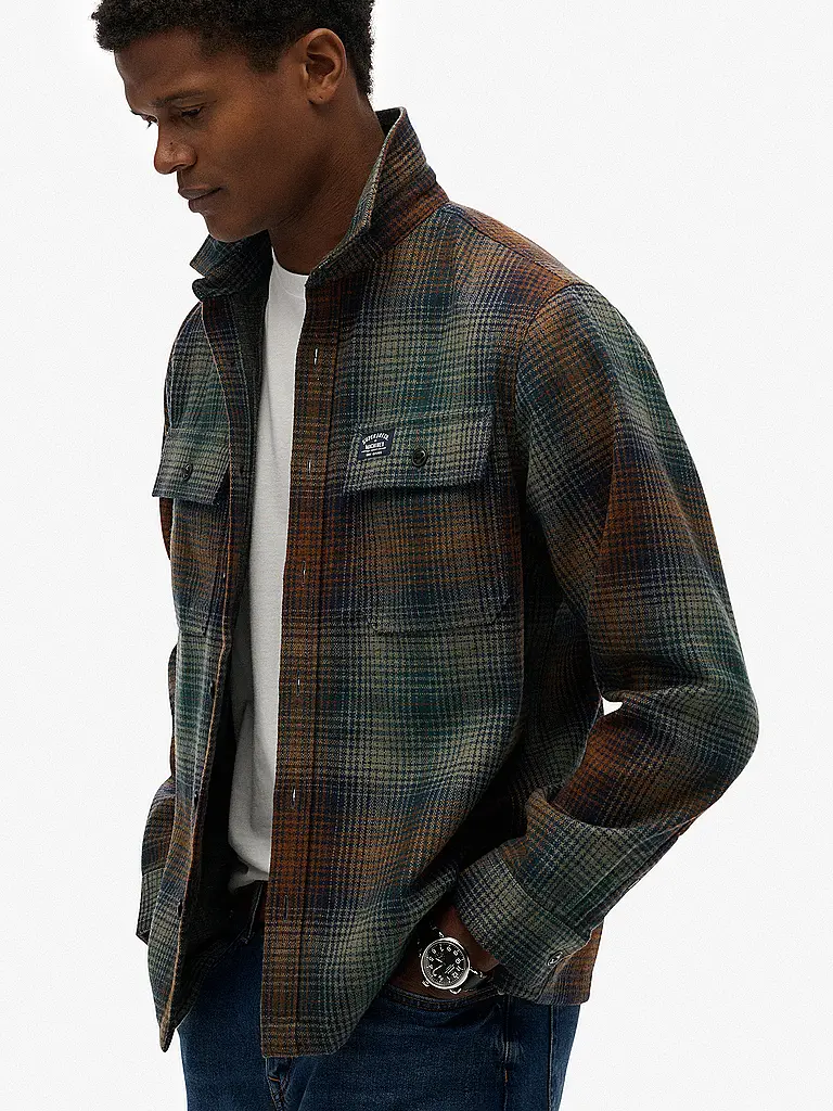 SUPERDRY | Sobrecamisa | Marrón