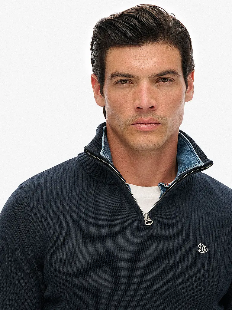 SUPERDRY | Troyer Sweater | Azul oscuro