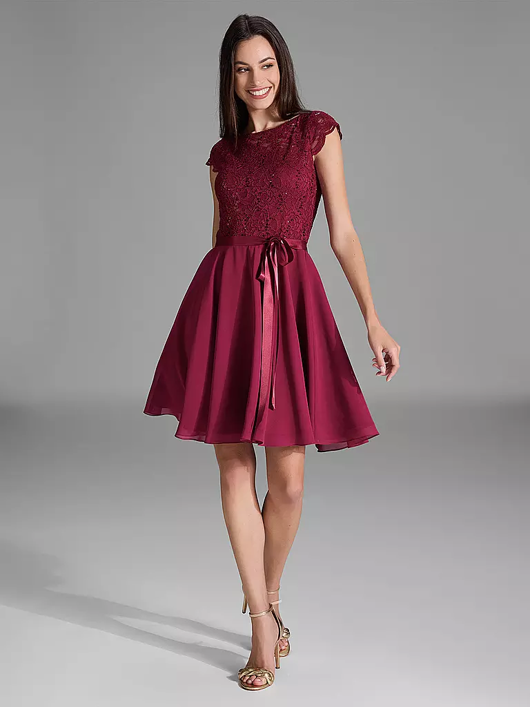 SWING | Vestido de cóctel | Rojo oscuro