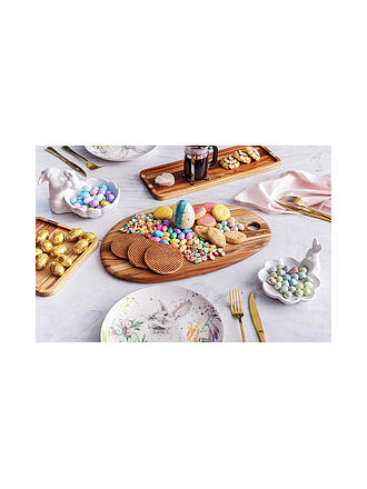 TEAKHAUS | Tabla de cortar ELEGANT ovalada 41x27cm madera de teca