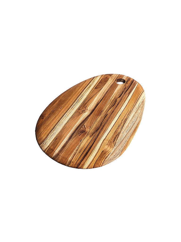 Tabla de cortar ELEGANT ovalada 41x27cm madera de teca marrón