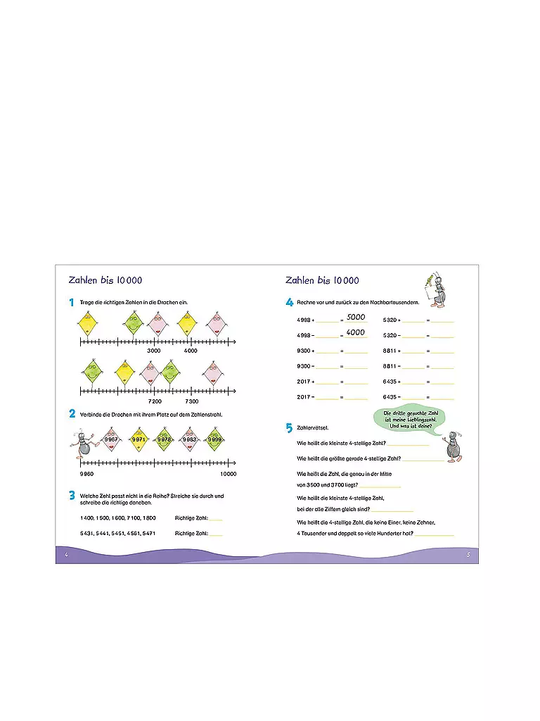 TESSLOFF VERLAG | Cuaderno de ejercicios - Preparado para matemáticas de 4º grado | Sin color