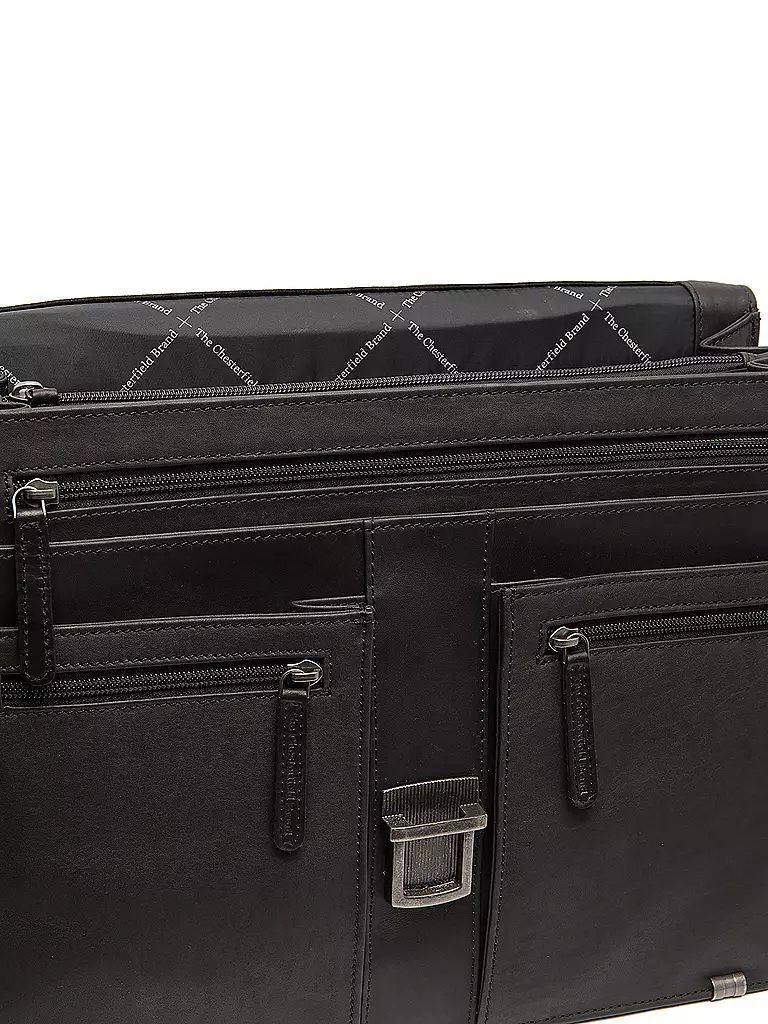 THE CHESTERFIELD BRAND | Bolso de cuero - Maletín STUTTGART 14" | Negro