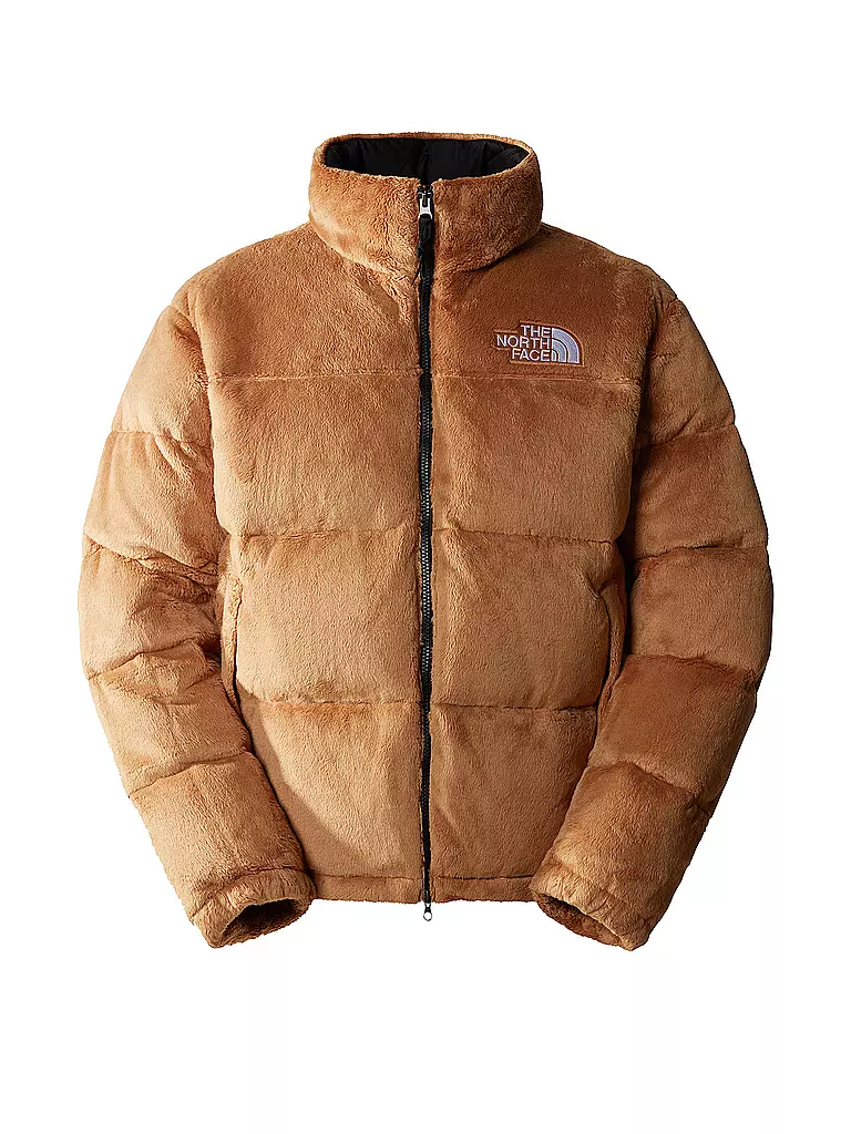 THE NORTH FACE | Daunensteppjacke in Felloptik NUPTSE | Marrón claro
