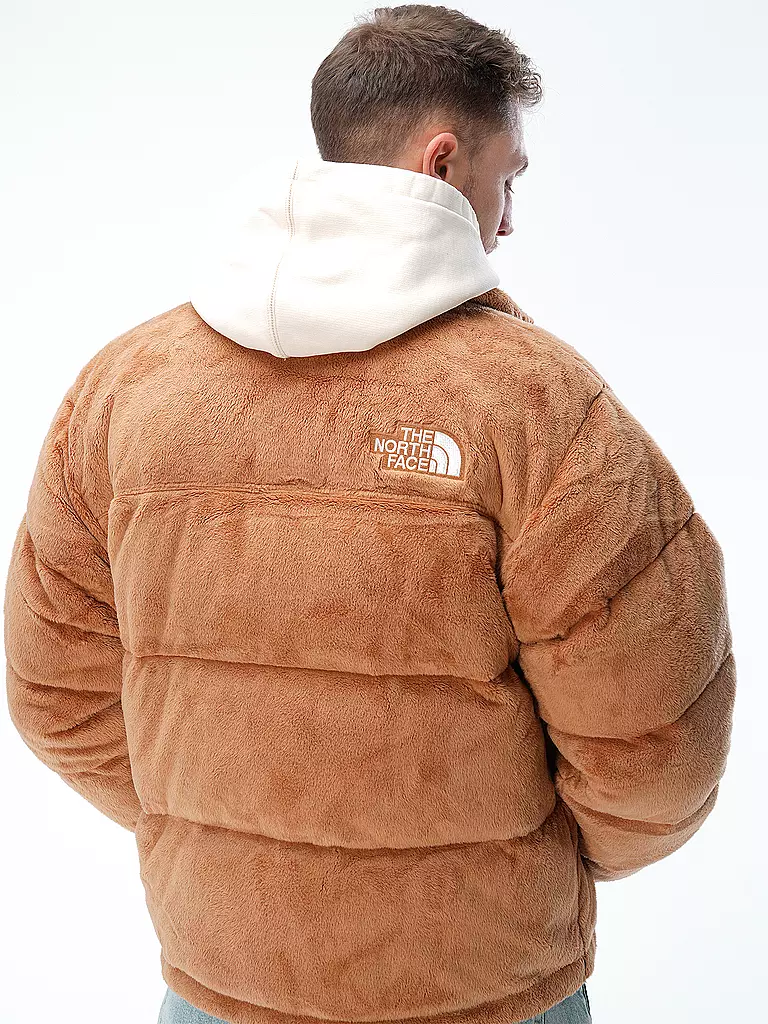 THE NORTH FACE | Daunensteppjacke in Felloptik NUPTSE | Marrón claro