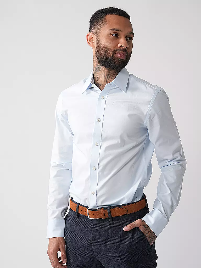 TIGER OF SWEDEN | Hemd Slim Fit ADLEY C | Azul claro