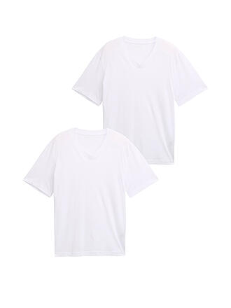 TOM TAILOR | T-Shirt Paquete de 2 blanco