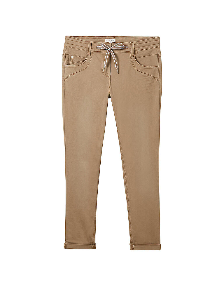 Tom Tailor Pantalón tapered relaxed fit camel