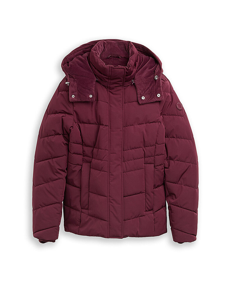 Chaqueta acolchada rojo oscuro M