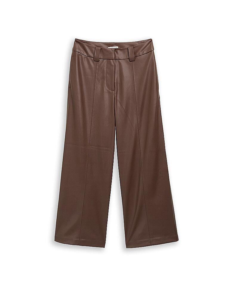 Culotte con aspecto de cuero marrón 40/L28