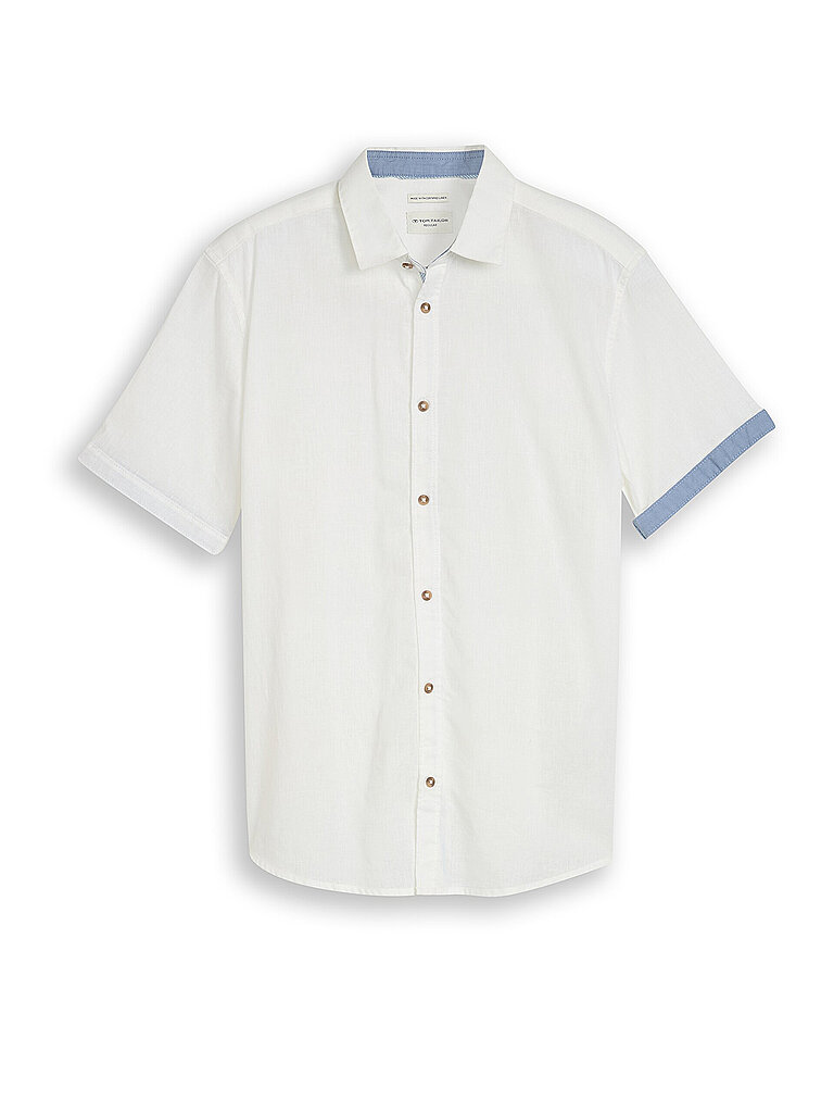 Camisa de lino blanco L