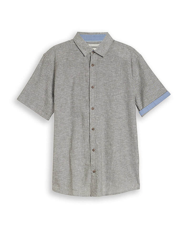 Tom Tailor Camisa de lino verde L