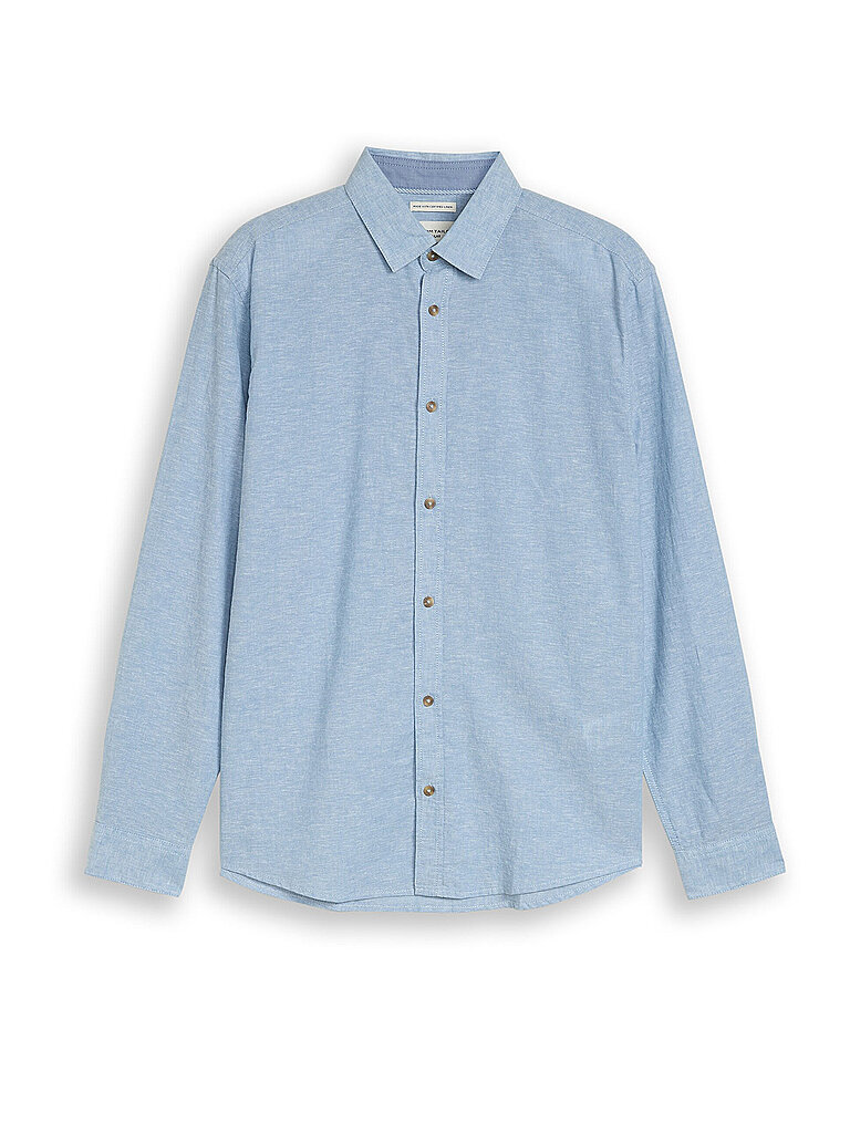 Tom Tailor Camisa de lino azul XL